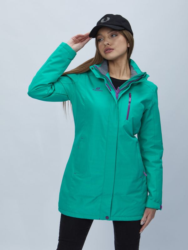 Women's green hooded parka 551705Z